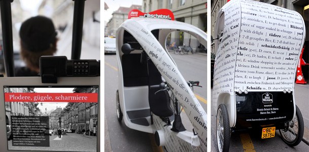Beschriftung Velo-Taxi by Werbeagentur Bern - Blitz & Donner