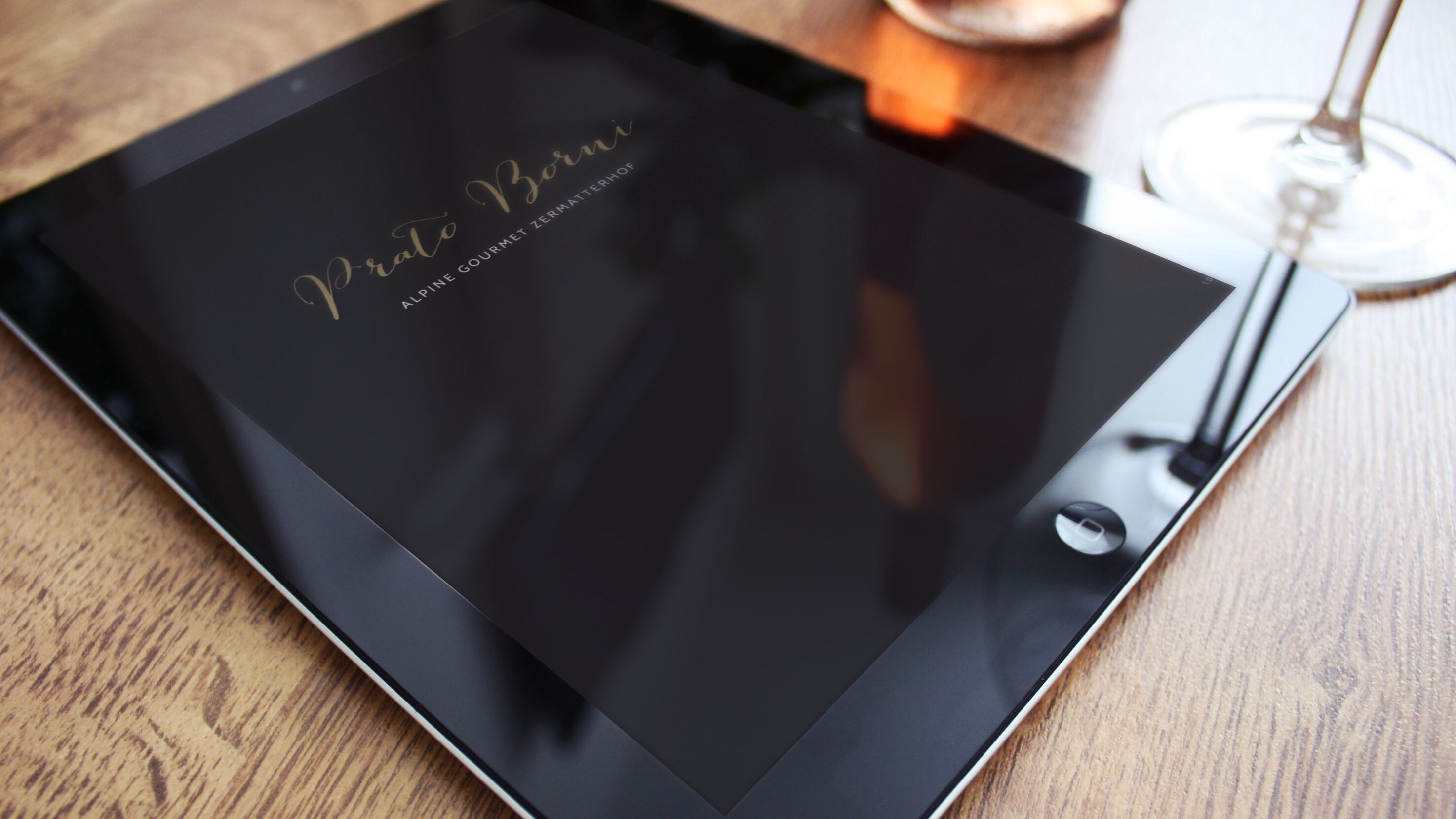 Prato Borni Speisekarte iPad by Werbeagentur Bern Blitz & Donner